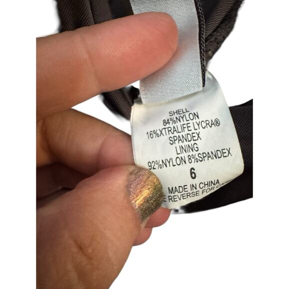 Badgley Mischka Swimsuit Bathing Suit Ruched Slimming One Piece Women's Size 6 - Picture 3 of 5